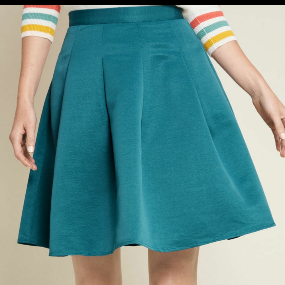 Modcloth Teal Skirt with Pockets